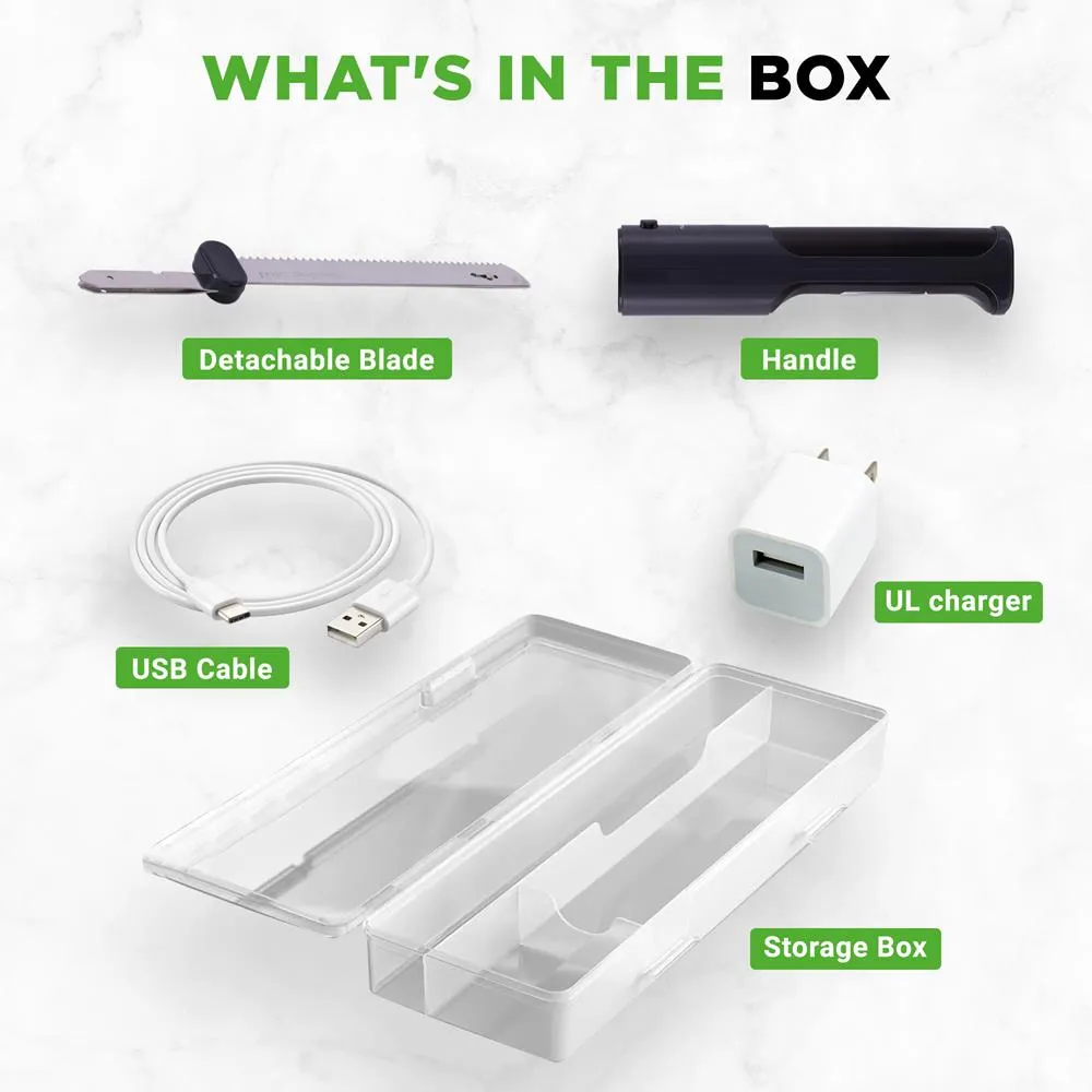 Nutrichef NUELREKN3 couteau électrique sans fil noir