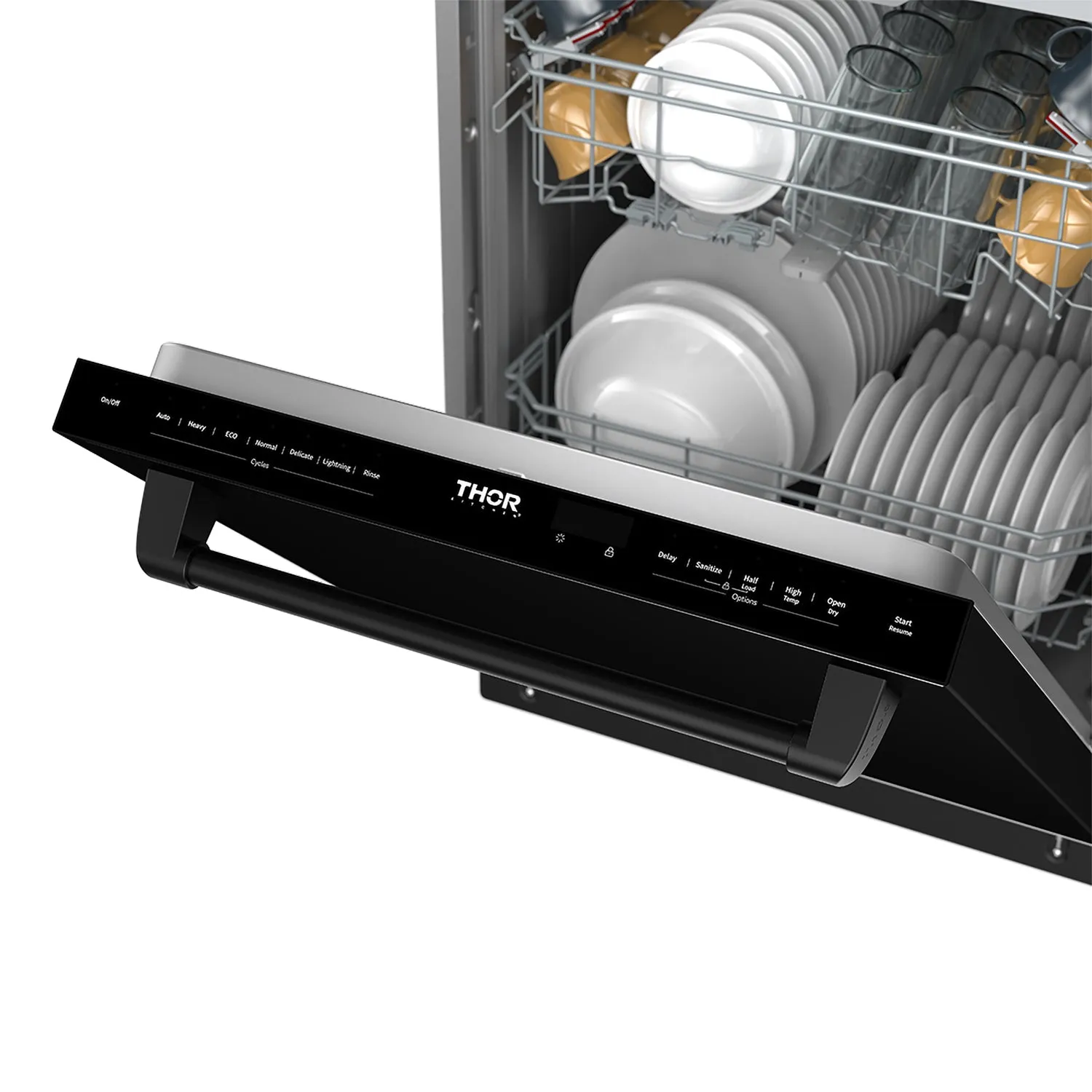 Thor 24 Pouces Lave-Vaisselle Encastrable Noir 47 dB