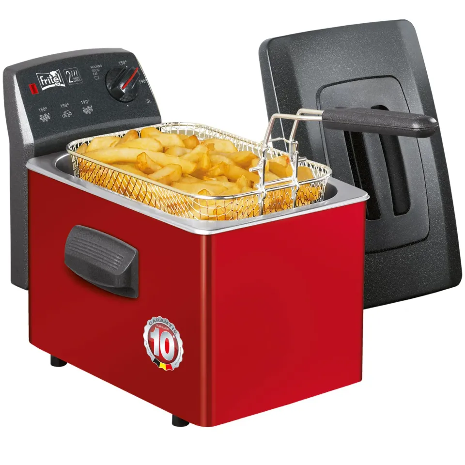 Fritel Turbo SF 4153 friteuse 3L rouge huile et graisse