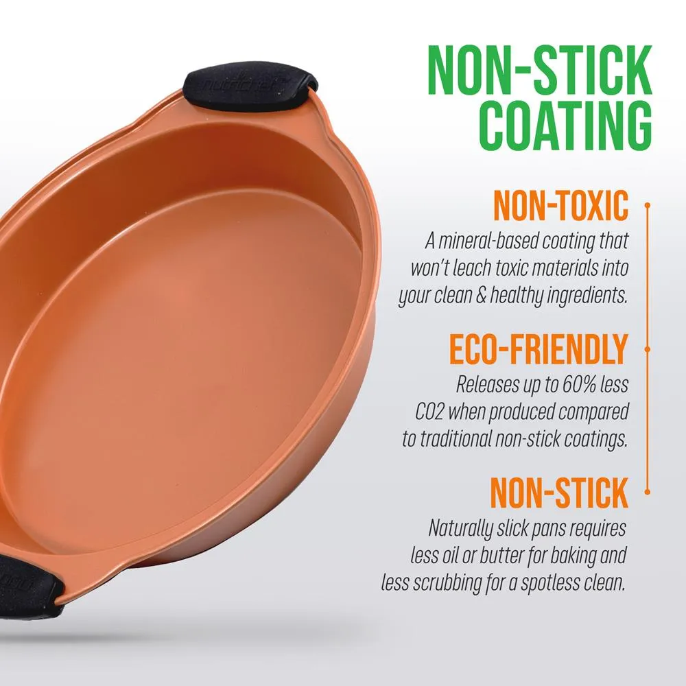 Nutrichef moule rond cuivre antiadhésif carbone 28 cm