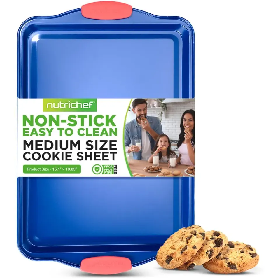 Nutrichef Plaque pâtisserie moyenne bleue 38 cm