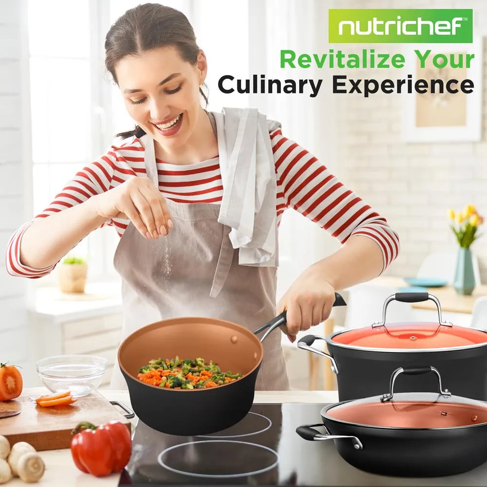 Nutrichef batterie cuisine 14 pièces cuivre