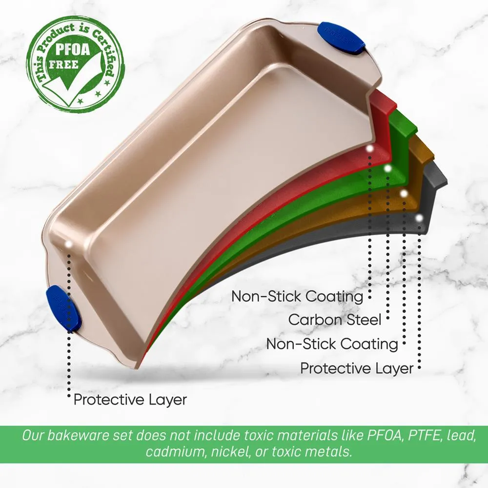 Nutrichef plaque de cuisson antiadhésive dorée 44 cm poignées silicone