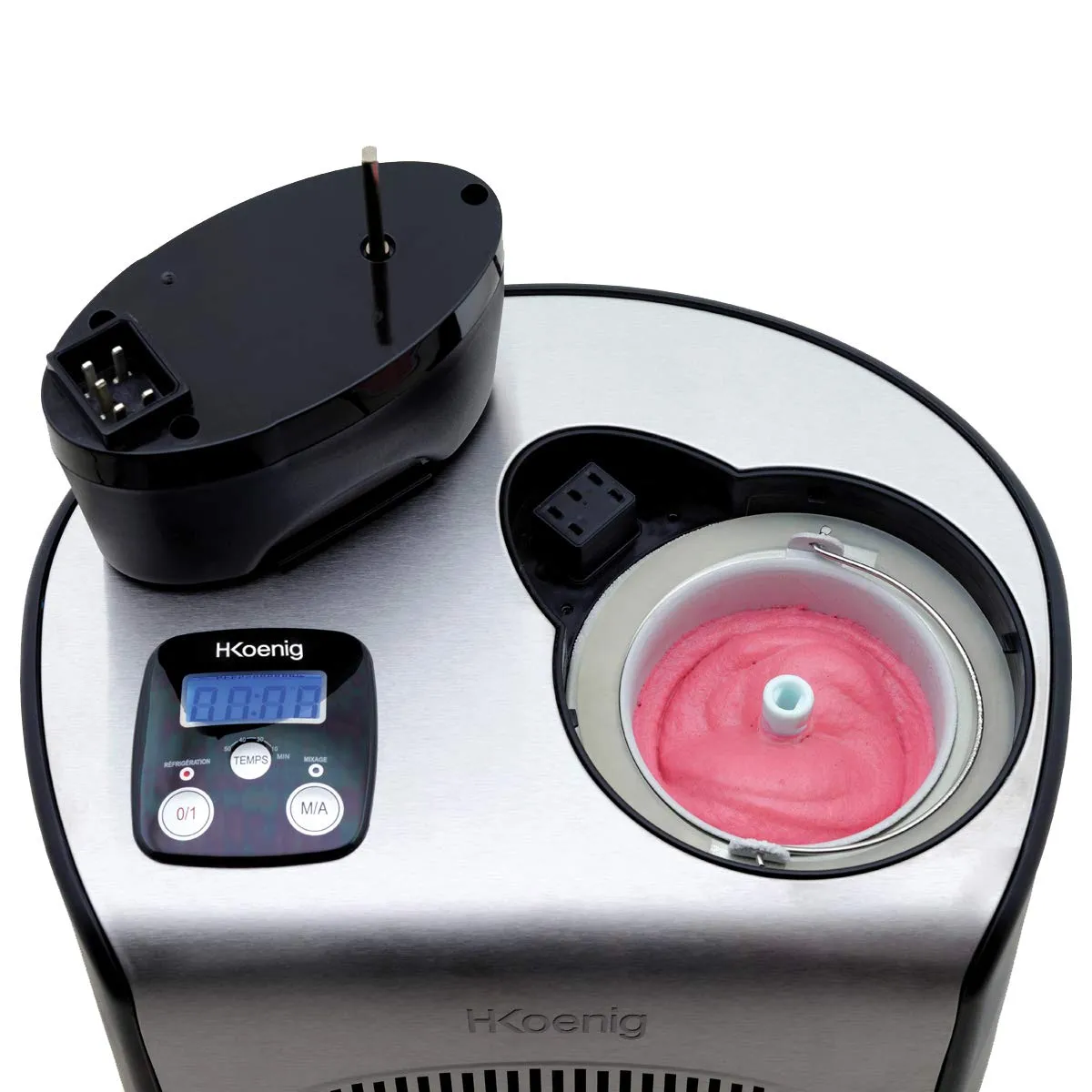 H.Koenig HF250 sorbetière turbine à glace 1,5 L compresseur