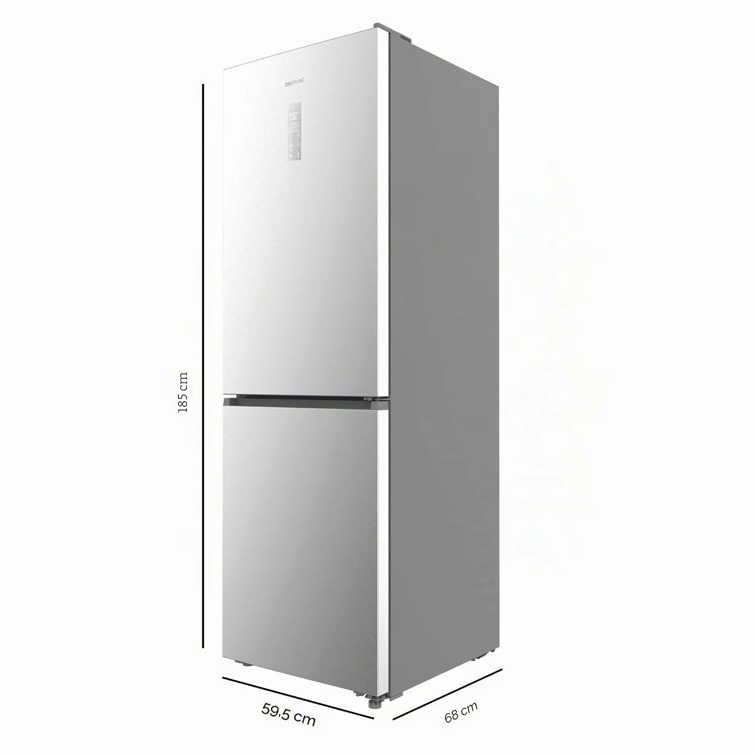 Cecotec Bolero CoolMarket Combi 409 réfrigérateur No Frost Inox 409L