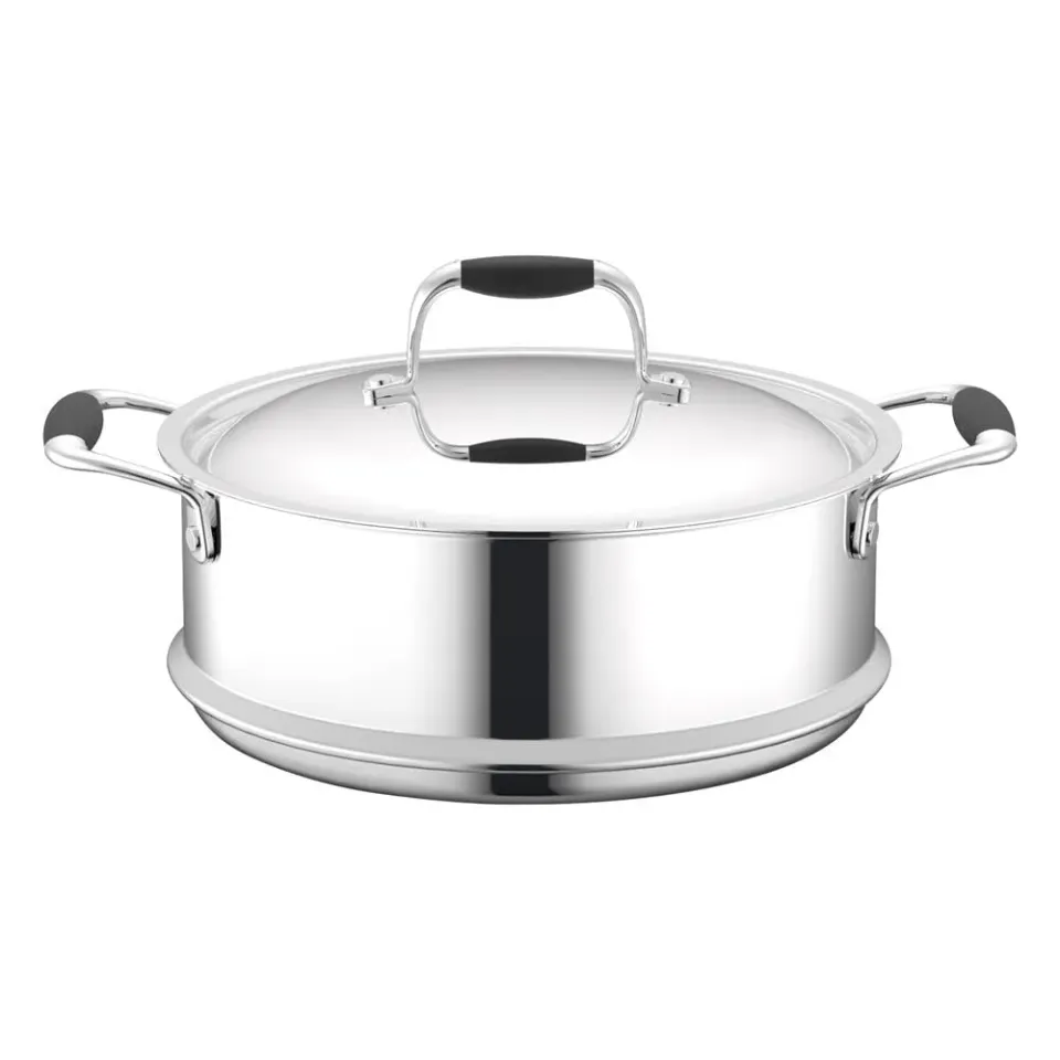 Nutrichef Panier cuit-vapeur inox avec couvercle NCSSS12