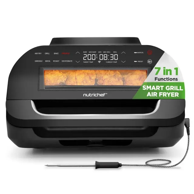 Nutrichef Smart Griller airfryer grill 6 L sans fumée