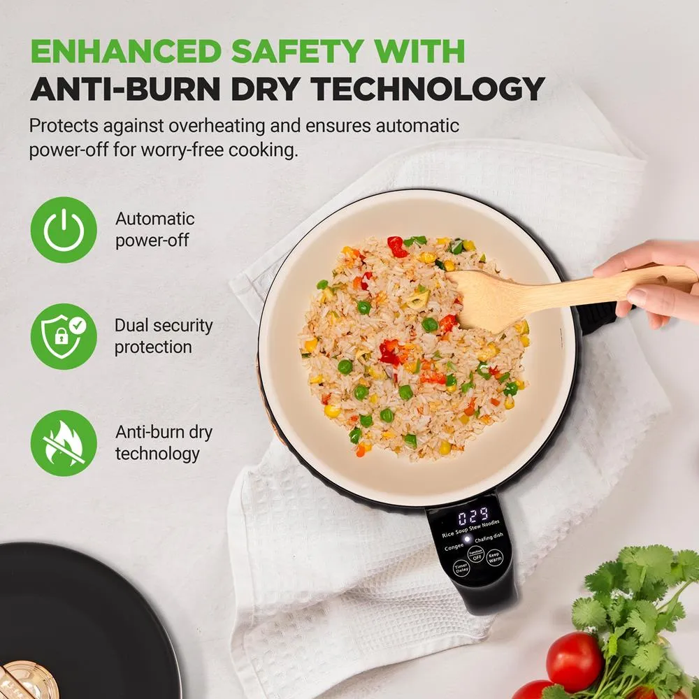 Nutrichef cuiseur à riz électrique céramique 1,6 L 6 modes