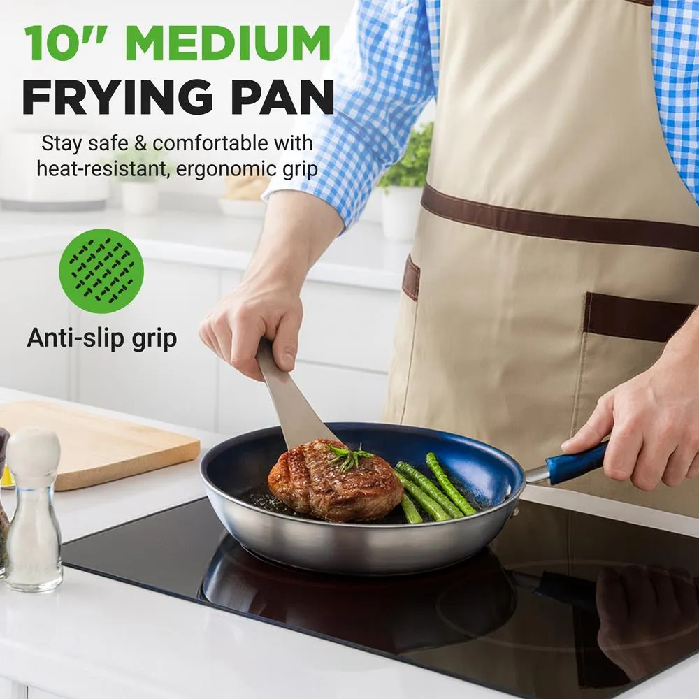 Nutrichef NCFRLD10 poêle 25 cm avec couvercle antiadhésive