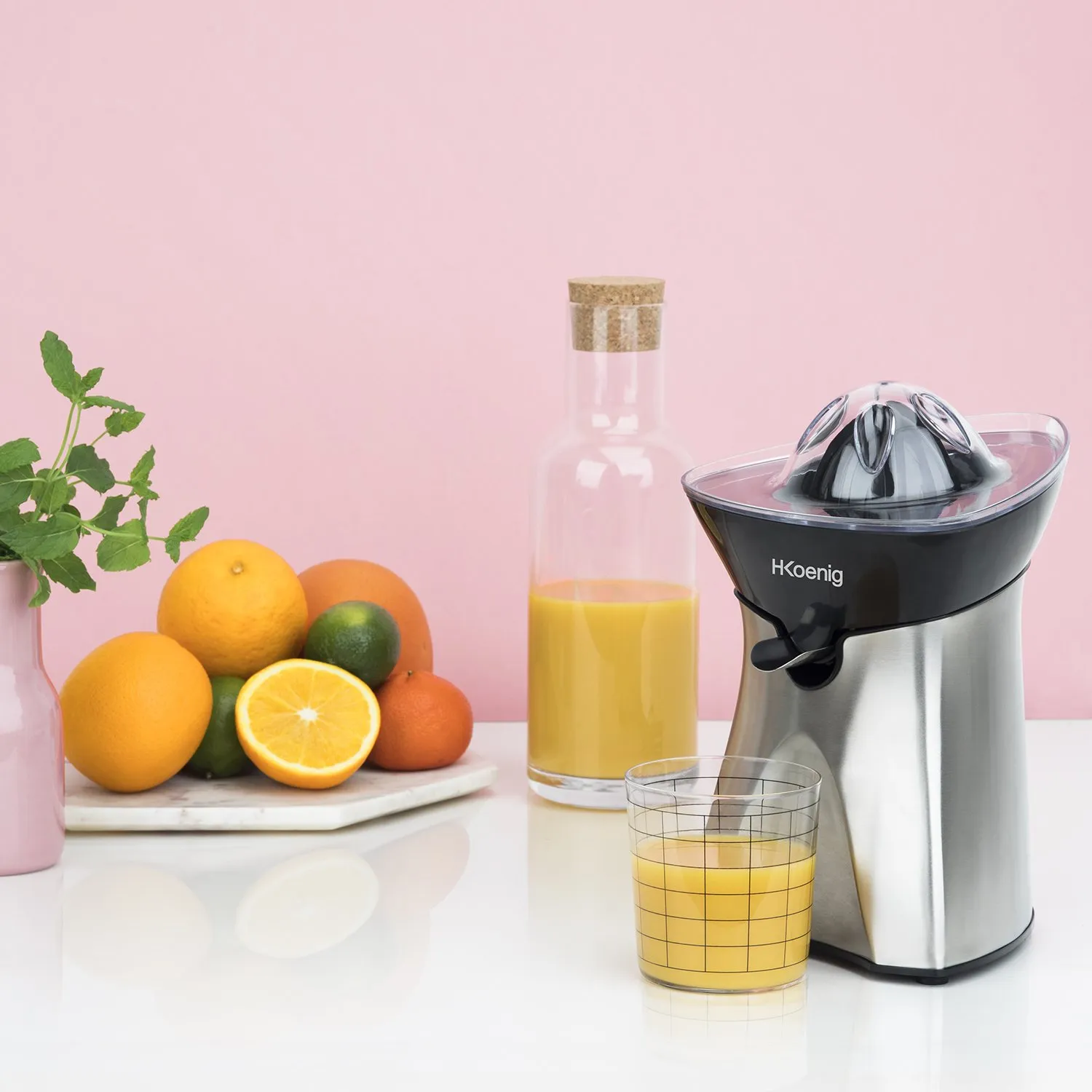 H.Koenig AGR60 presse-agrumes électrique inox 2 cônes