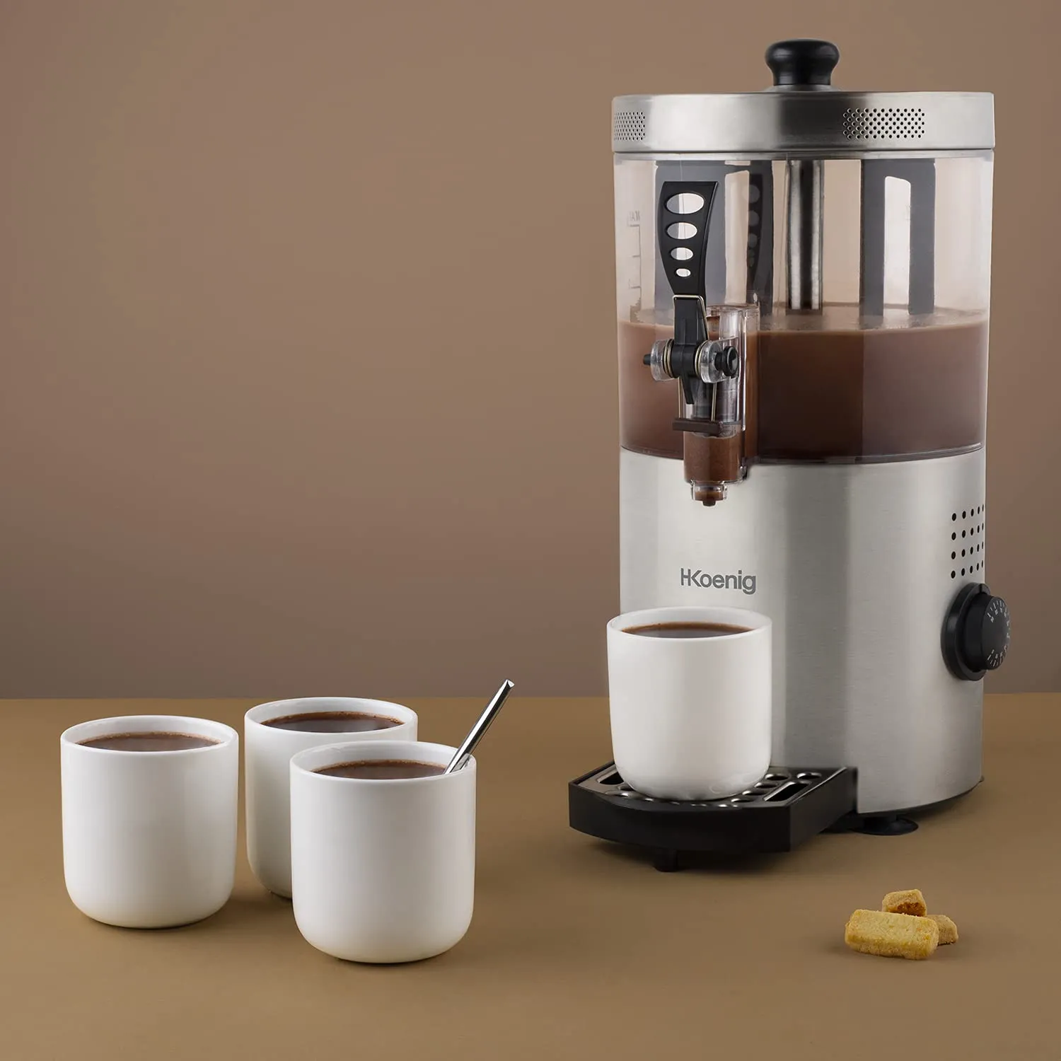 H.Koenig SHK800 distributeur chocolat chaud 3 L inox