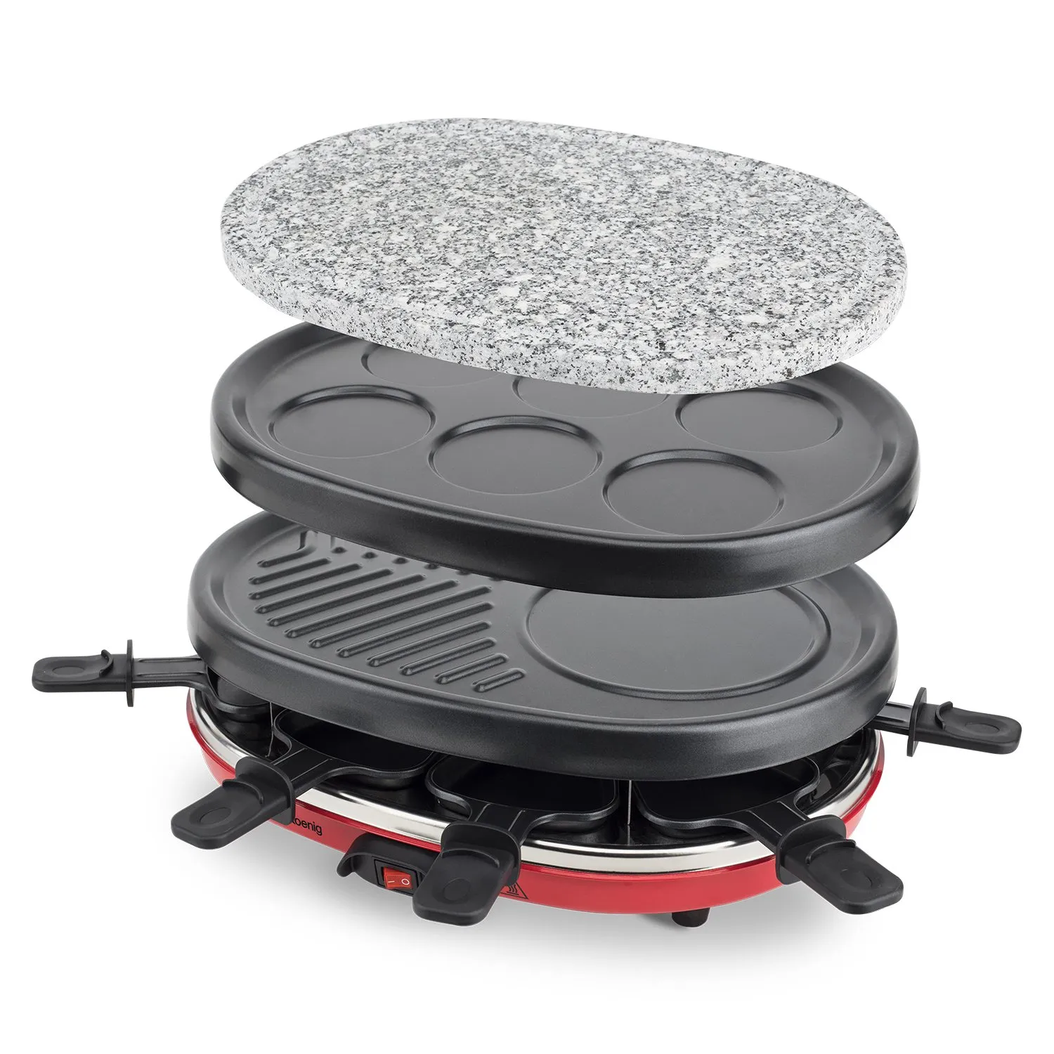 H.Koenig RP412 appareil à raclette 8 personnes pierre