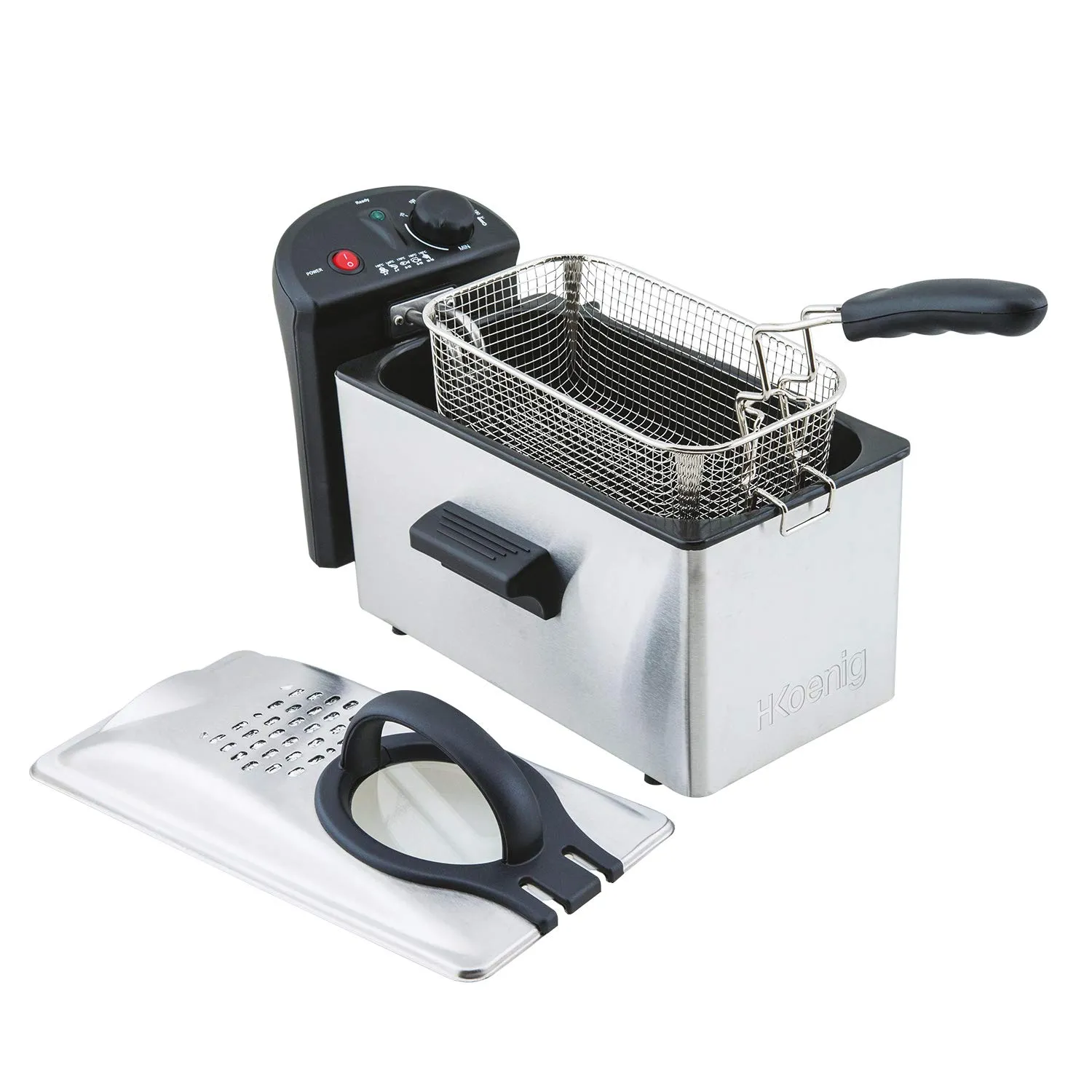H.Koenig DFX300 friteuse inox 3 L 2100W anti-odeur