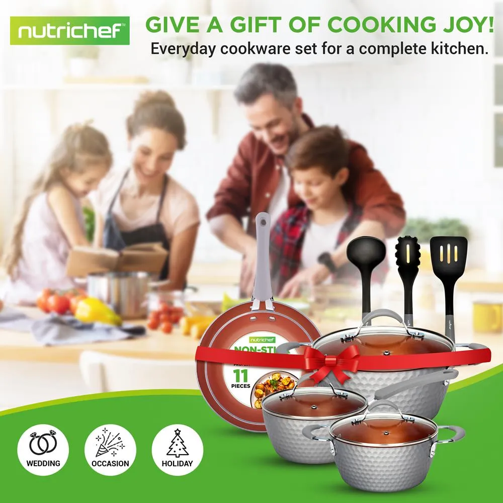 Nutrichef Diamond batterie cuisine céramique 11 pièces