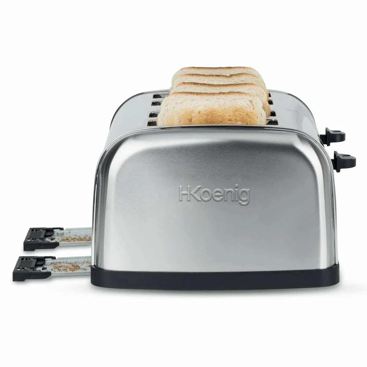 H.Koenig TOAS14 grille-pain 4 tranches inox vintage