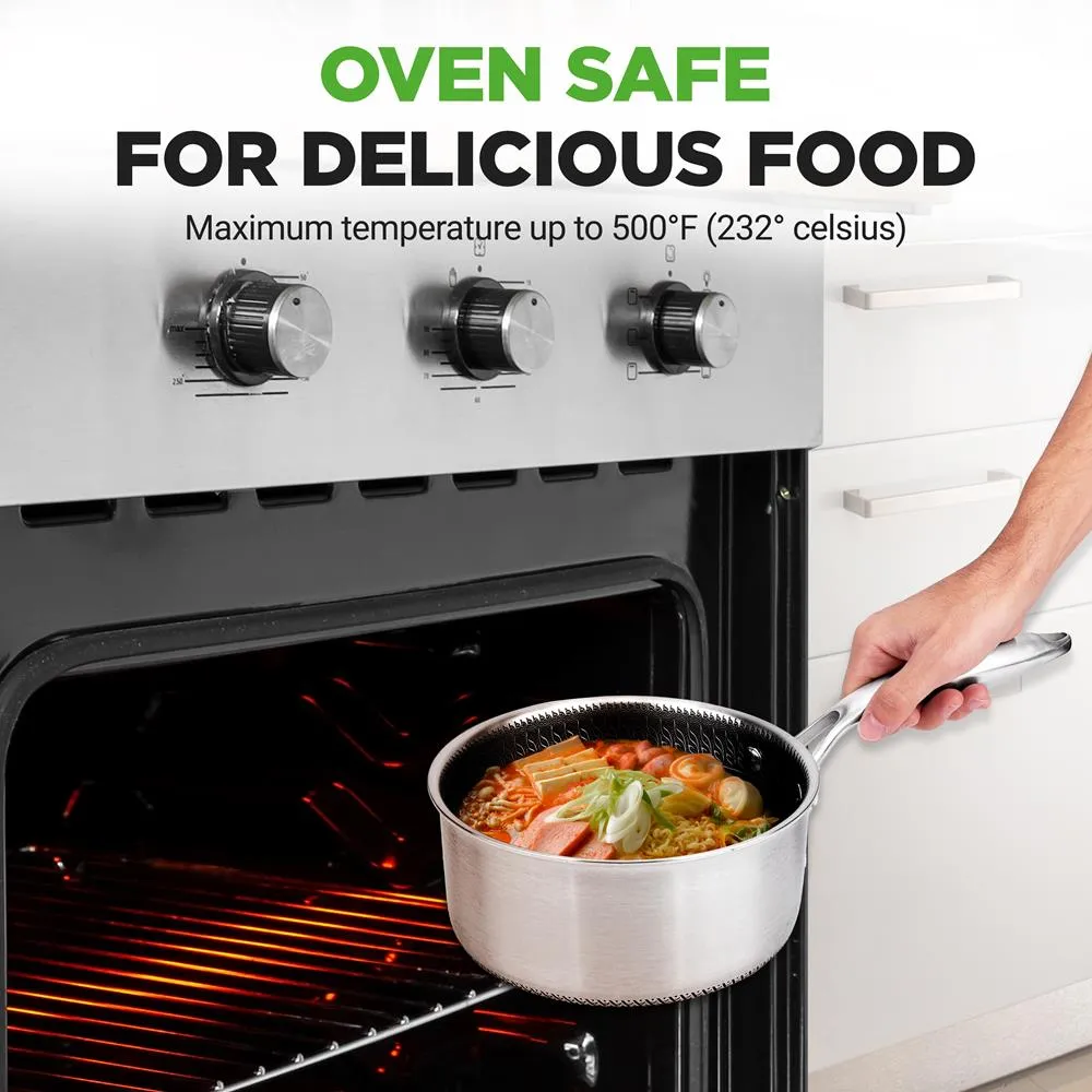 Nutrichef NC3PSP casserole inox antiadhésive 2 QT + couvercle