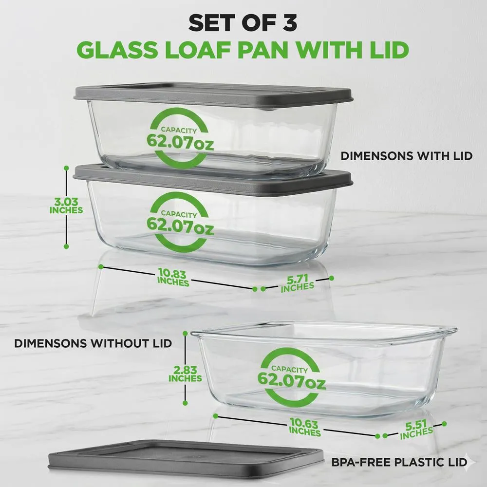 Nutrichef plat à cake verre lot 3 couvercles hermétiques