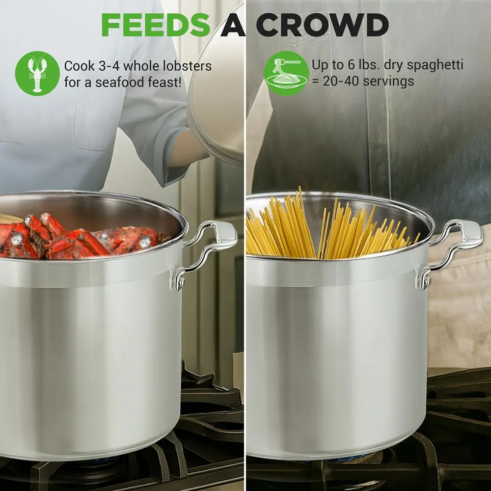 Nutrichef faitout inox induction 19 L