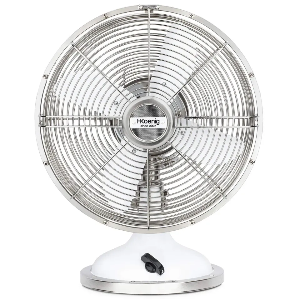 H.Koenig JOE50 ventilateur de table blanc 25 cm 3 vitesses