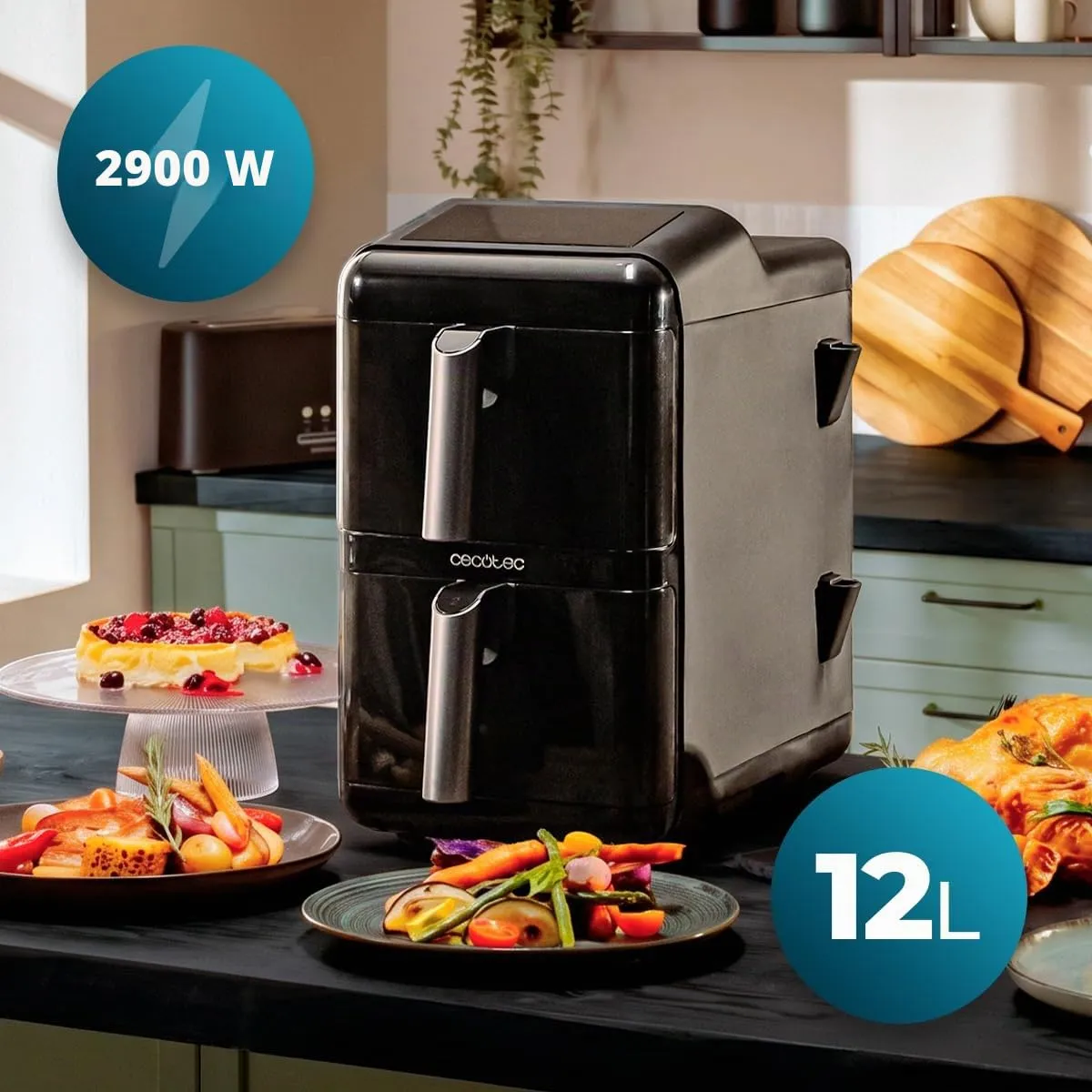 Cecotec Cecofry DuoLevel 12000 friteuse air 12 L 2x6 L