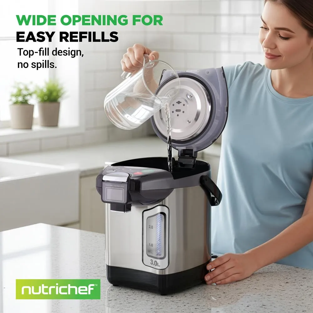 Nutrichef Digital Water Boiler 3L bouilloire inox 3 L