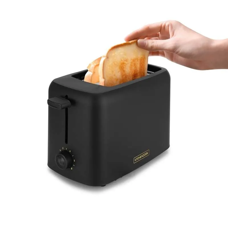 Kitchencook Matt Toast grille-pain 2 fentes noir mat 650 W