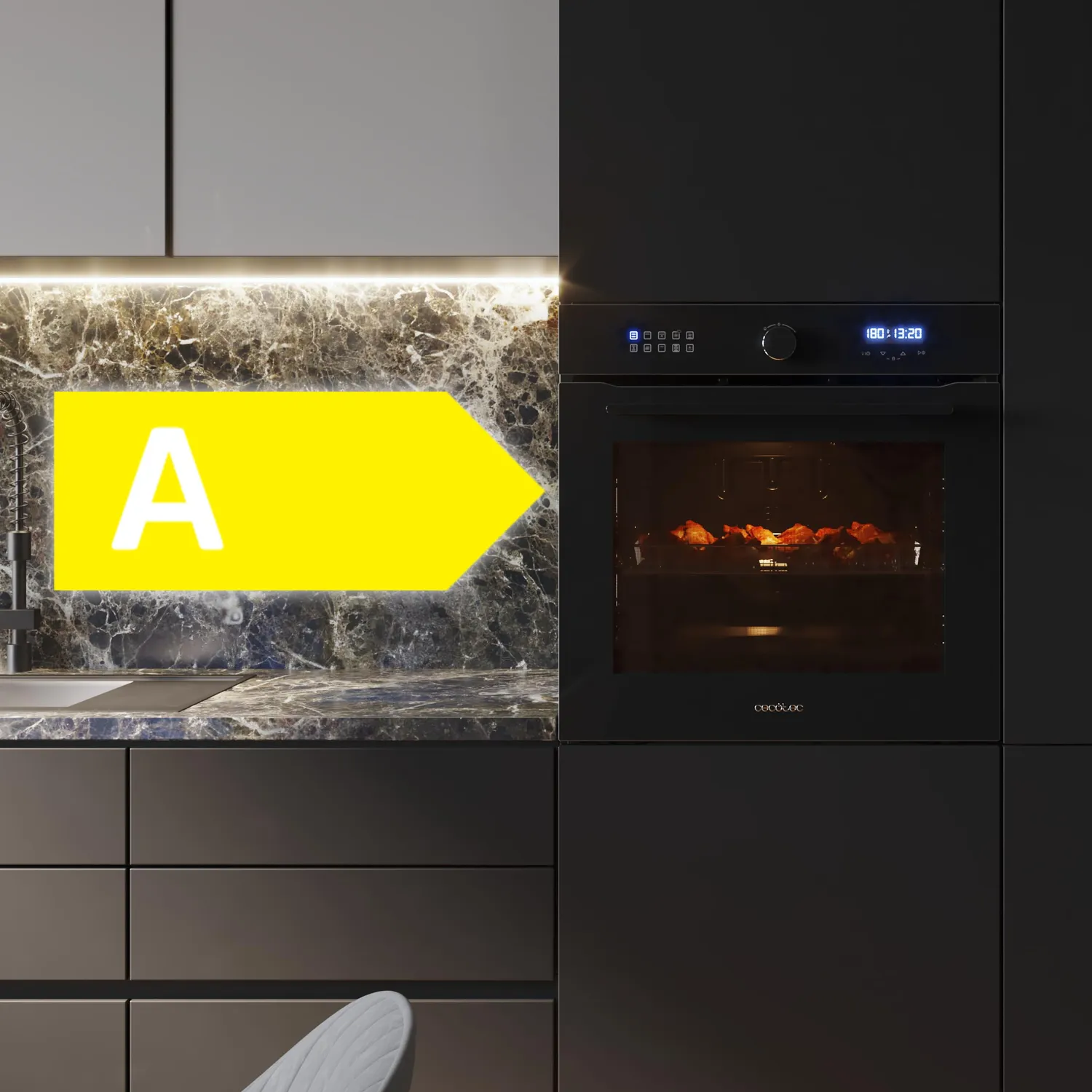 Cecotec Bolero Hexa AF316000 four encastrable noir 81 L