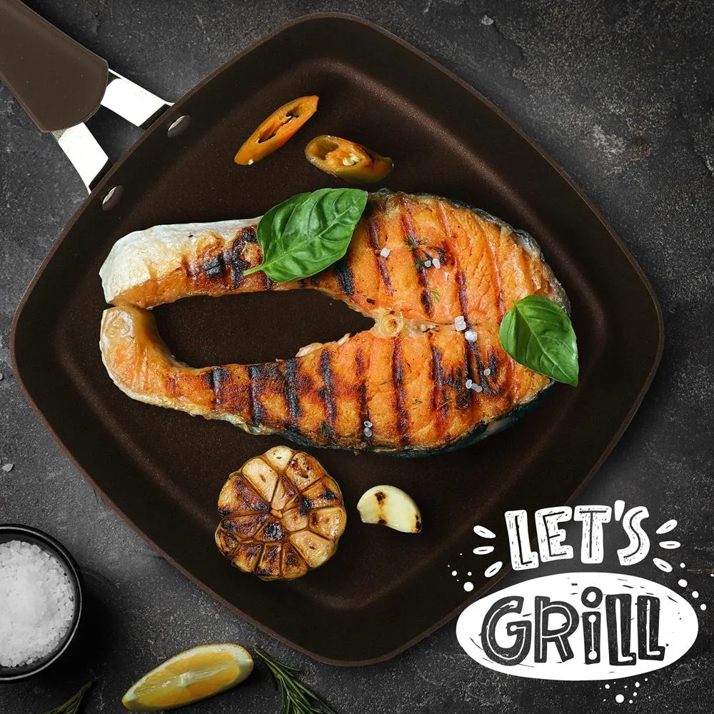 Nutrichef poêle grill induction 24 cm antiadhésive