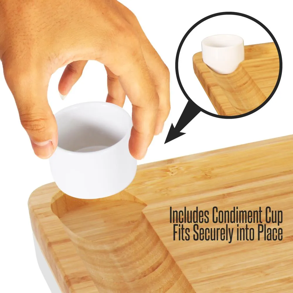 Nutrichef PKCZBD10 planche fromage bambou 4 couteaux