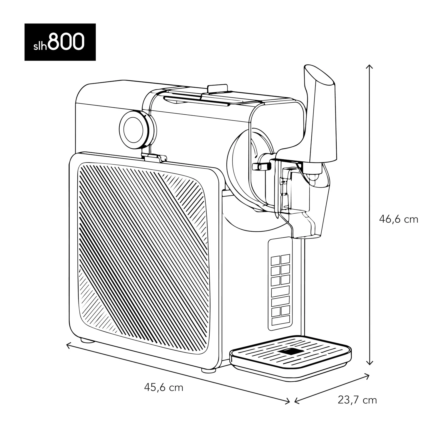 H.Koenig SLH800 machine à granité 2,5 L 5 modes tactile