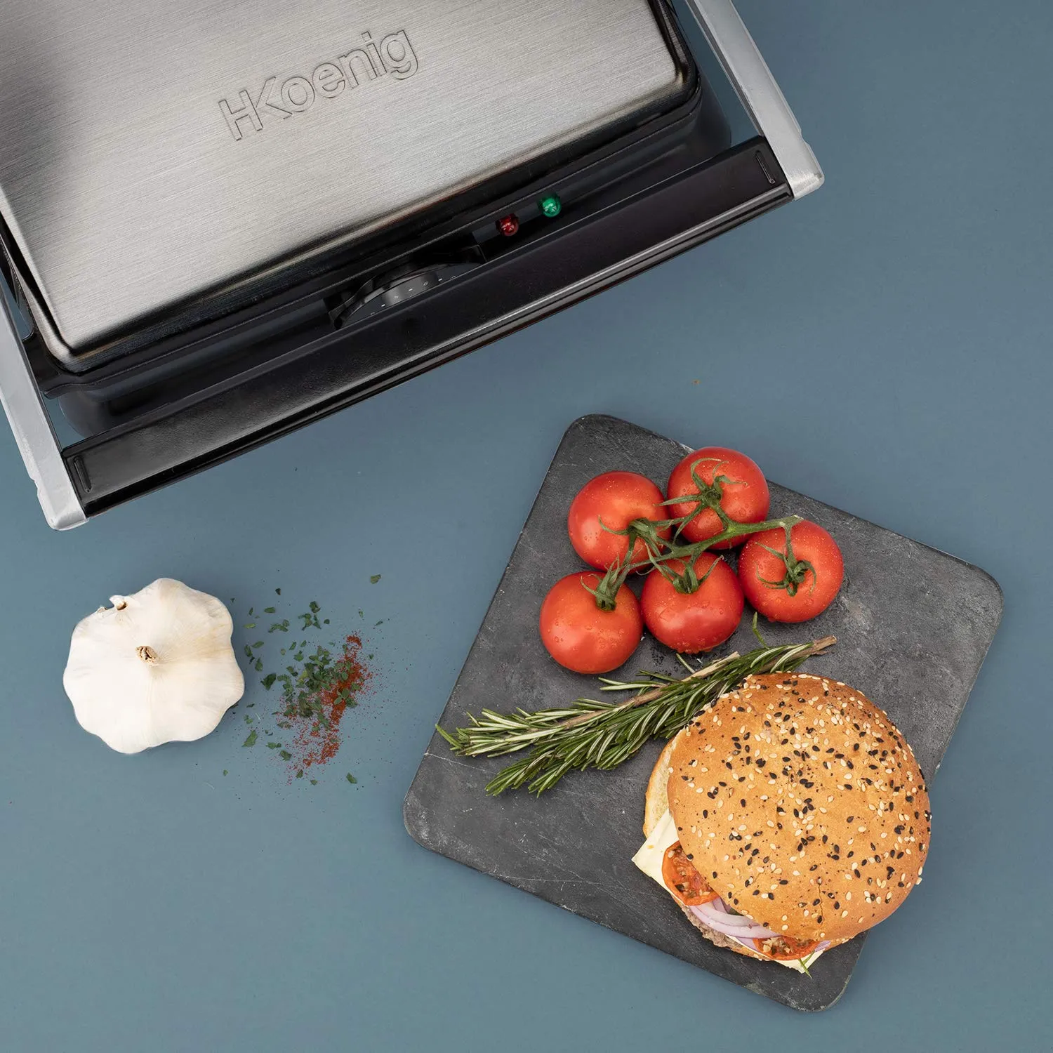 H.Koenig GR20 grill plancha électrique inox 2000W