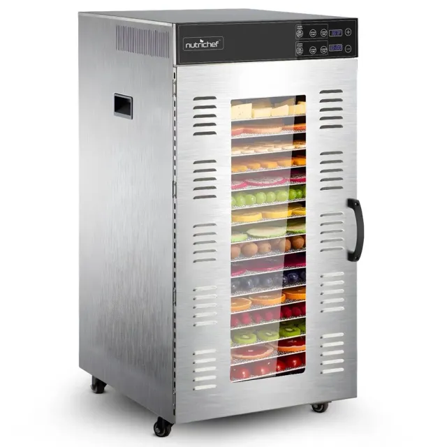 Nutrichef déshydrateur alimentaire inox 20 plateaux 900W