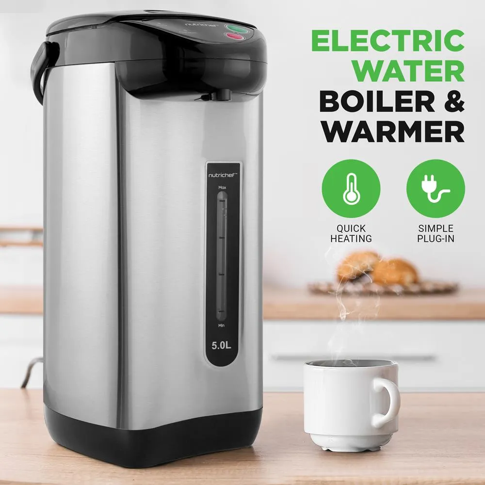 Nutrichef bouilloire électrique 5 L inox maintien chaud