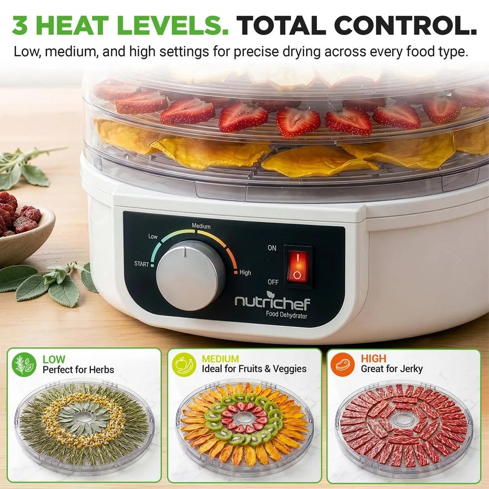 Nutrichef déshydrateur blanc compact un bouton