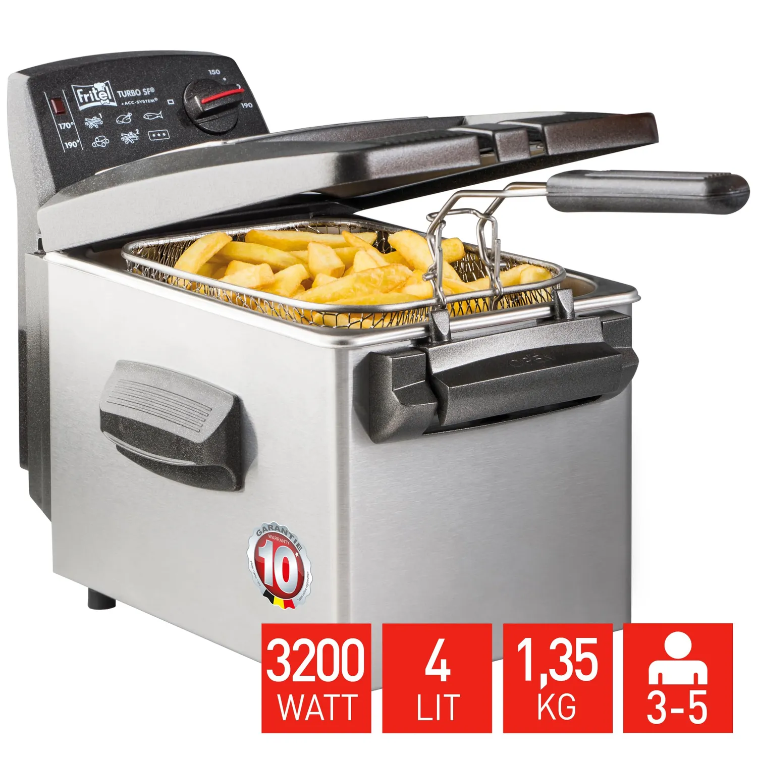 Fritel Turbo SF 4345 friteuse 4L 3200W