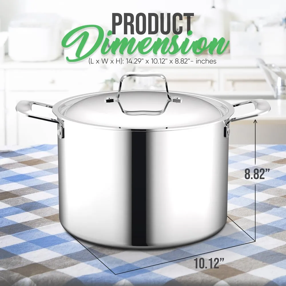 Nutrichef NCSSX45 faitout inox 7,6 L couvercle