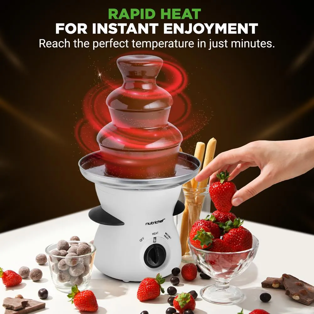 Nutrichef fontaine à chocolat 3 étages inox 480 ml
