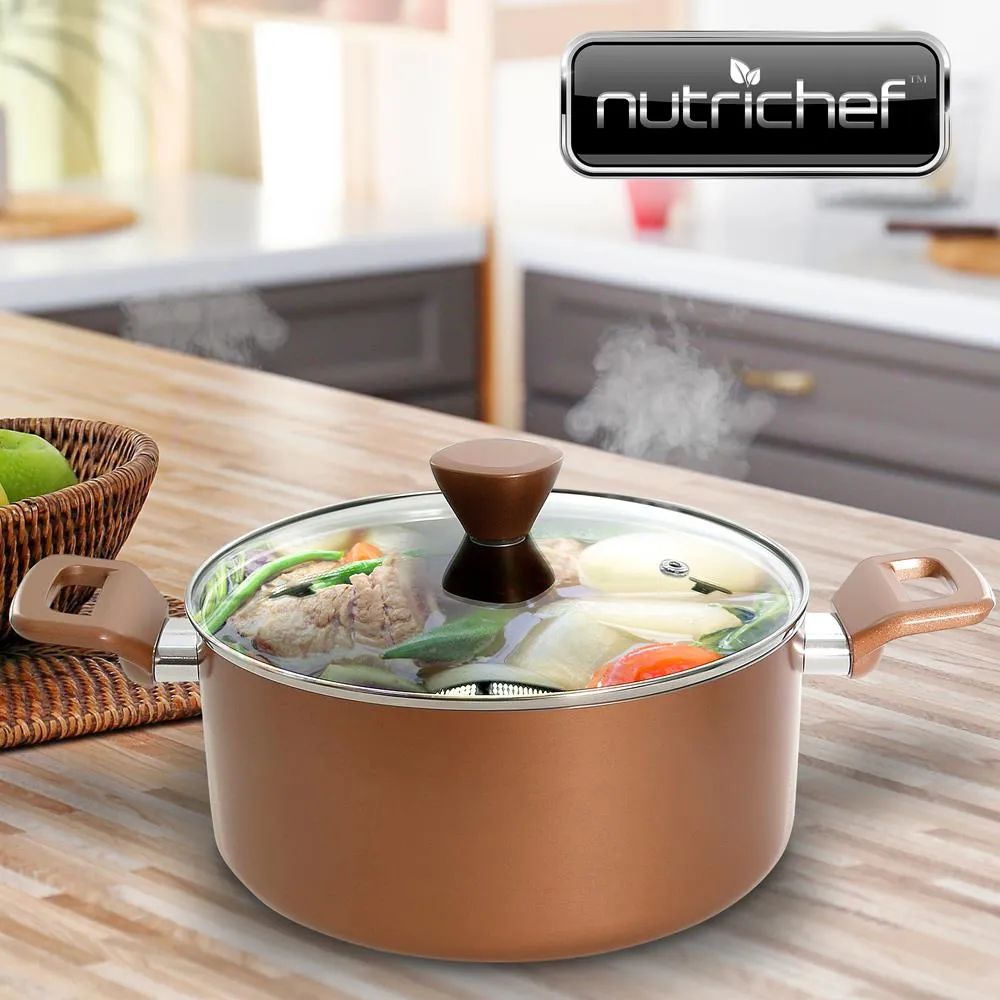 Nutrichef faitout 5 L avec couvercle antiadhésif induction