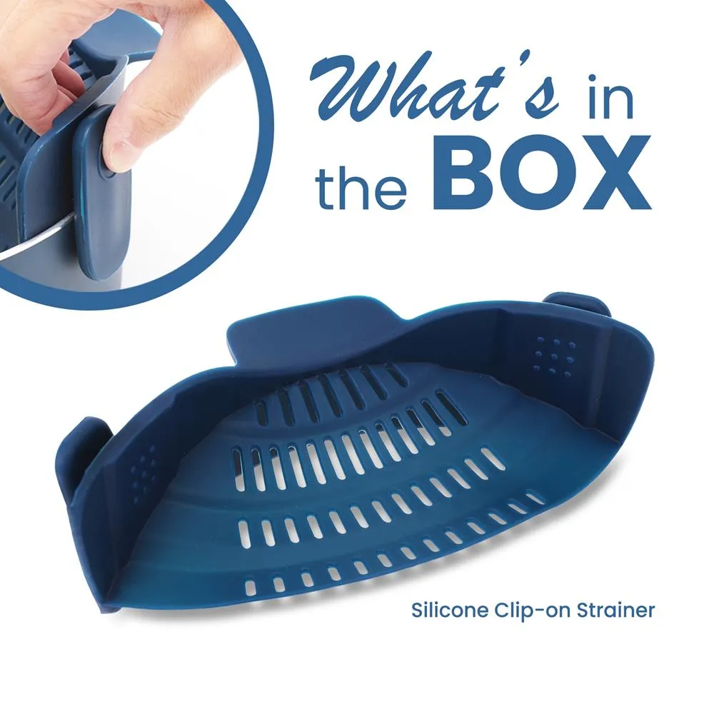 Nutrichef passoire à clip silicone pour casseroles