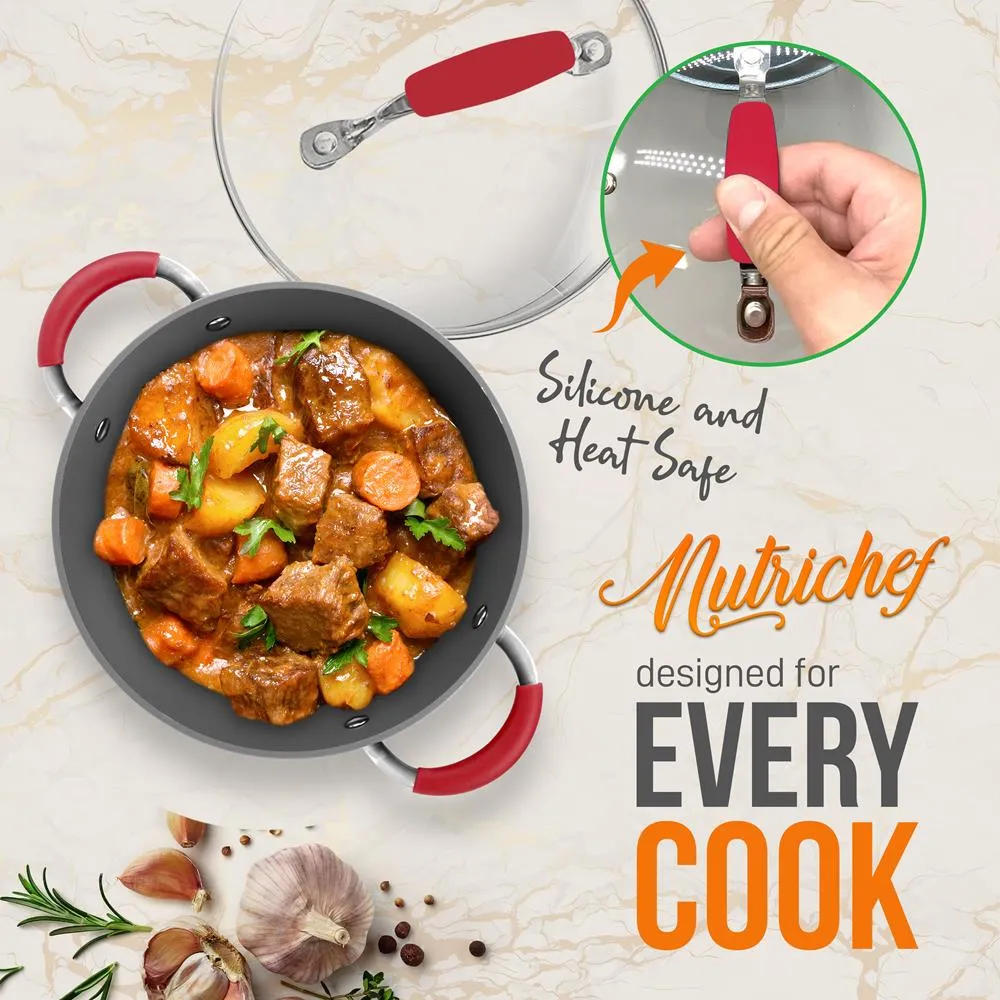 Nutrichef cocotte antiadhésive 3,4 L couvercle induction