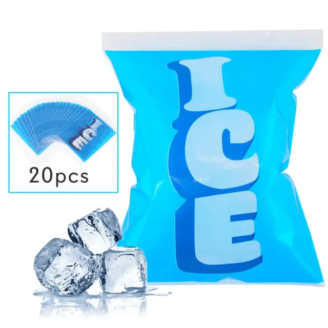 Nutrichef Ice Bag sachets à glaçons réutilisables 20 pièces zip