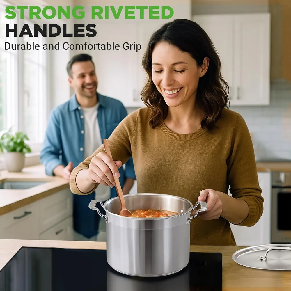 Nutrichef NCSPT8Q faitout inox 8 QT induction familial