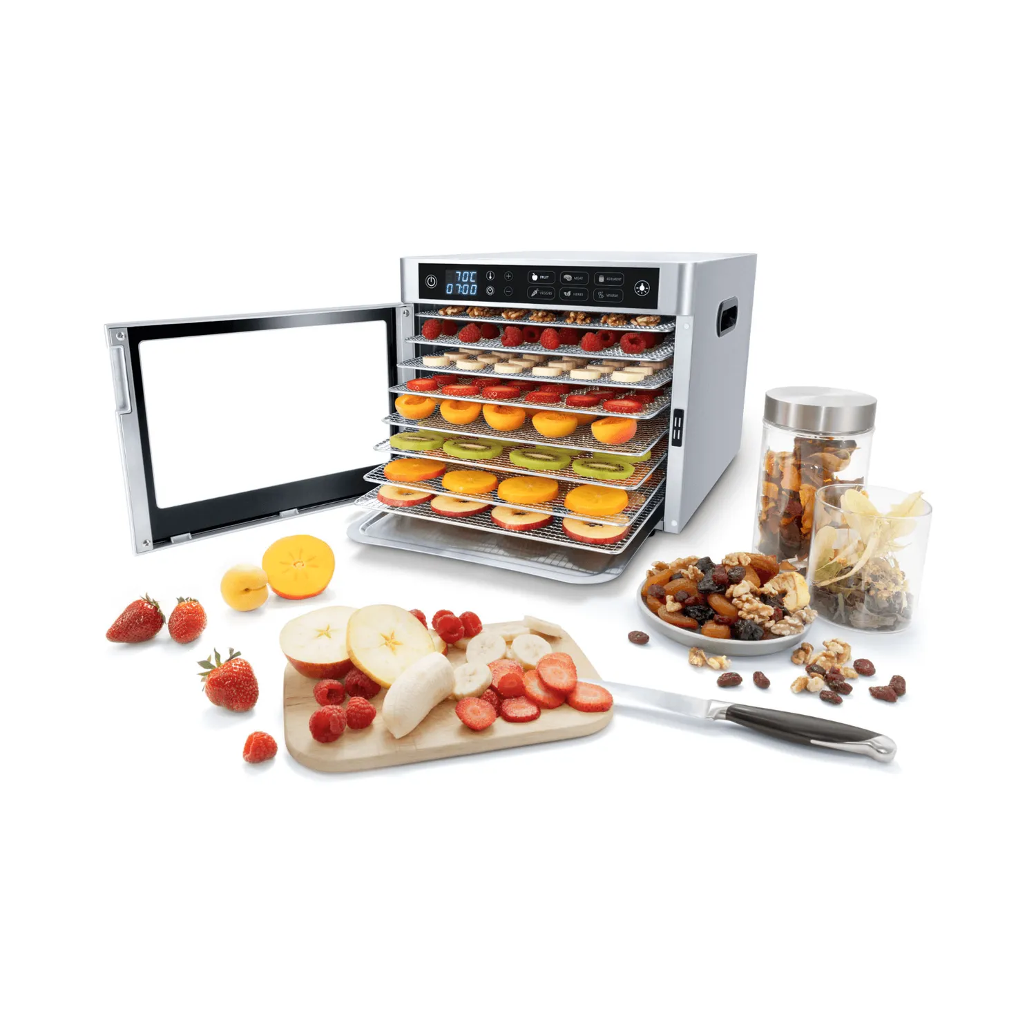 Steba ED 80 déshydrateur alimentaire inox 8 plateaux