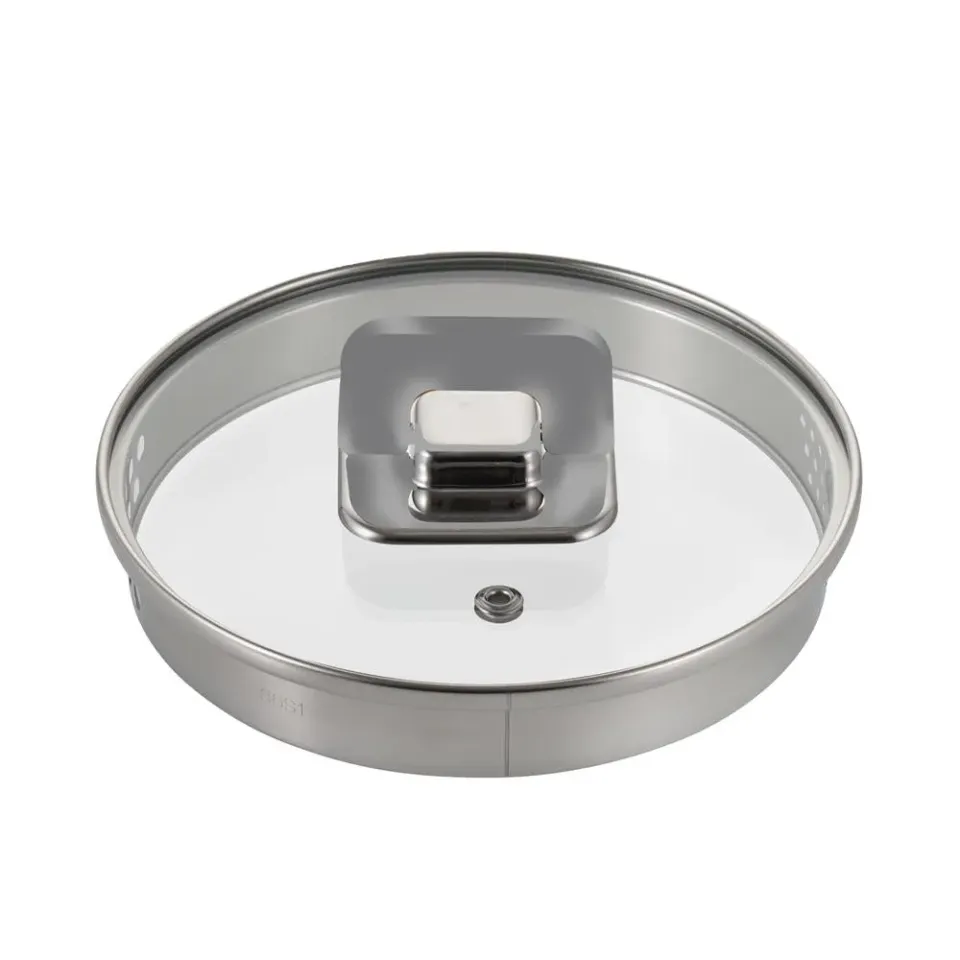 Nutrichef couvercle casserole 1,5 L verre gris