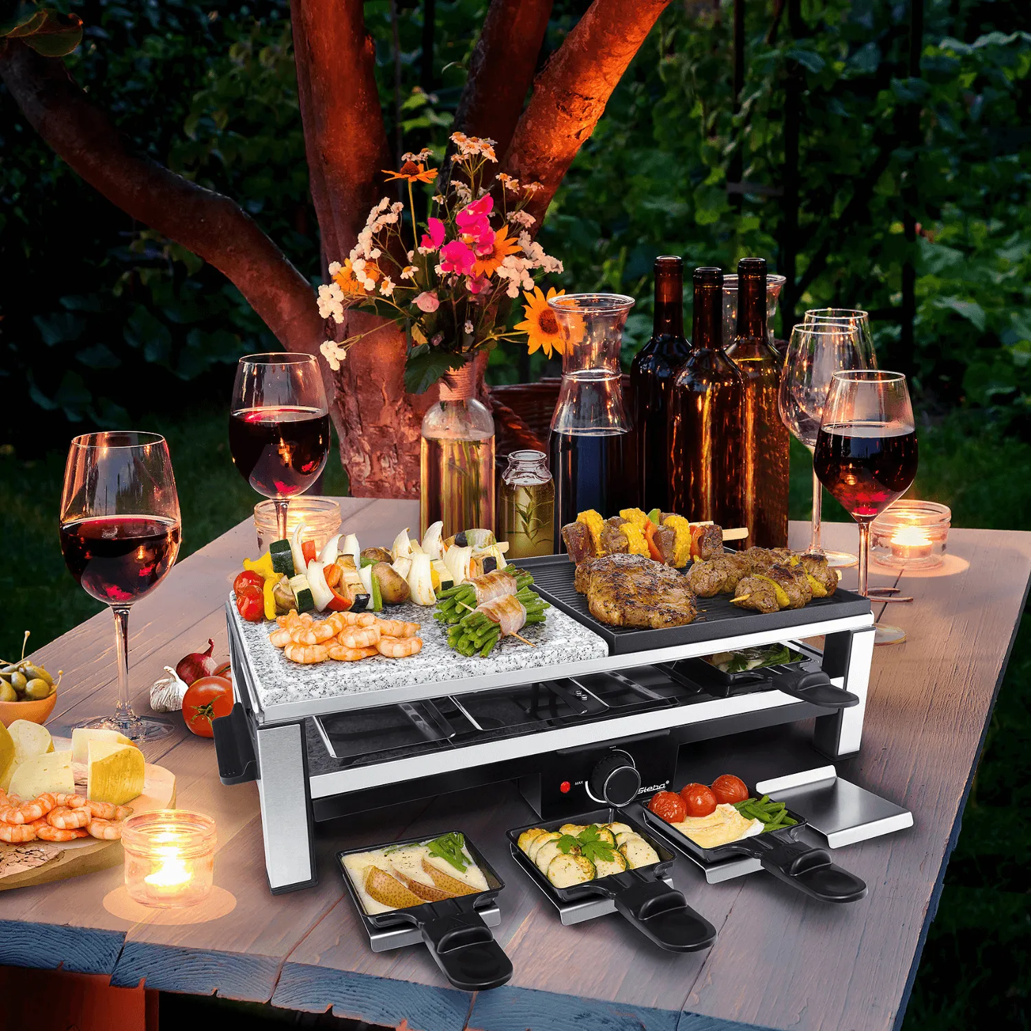 Steba RC 108 appareil raclette 8 personnes pierre