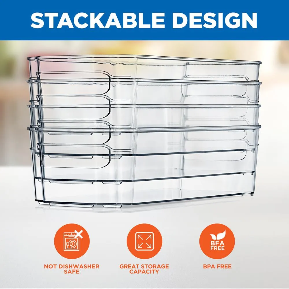 Nutrichef Organisateur Frigo Transparent 8 Pièces Sans BPA