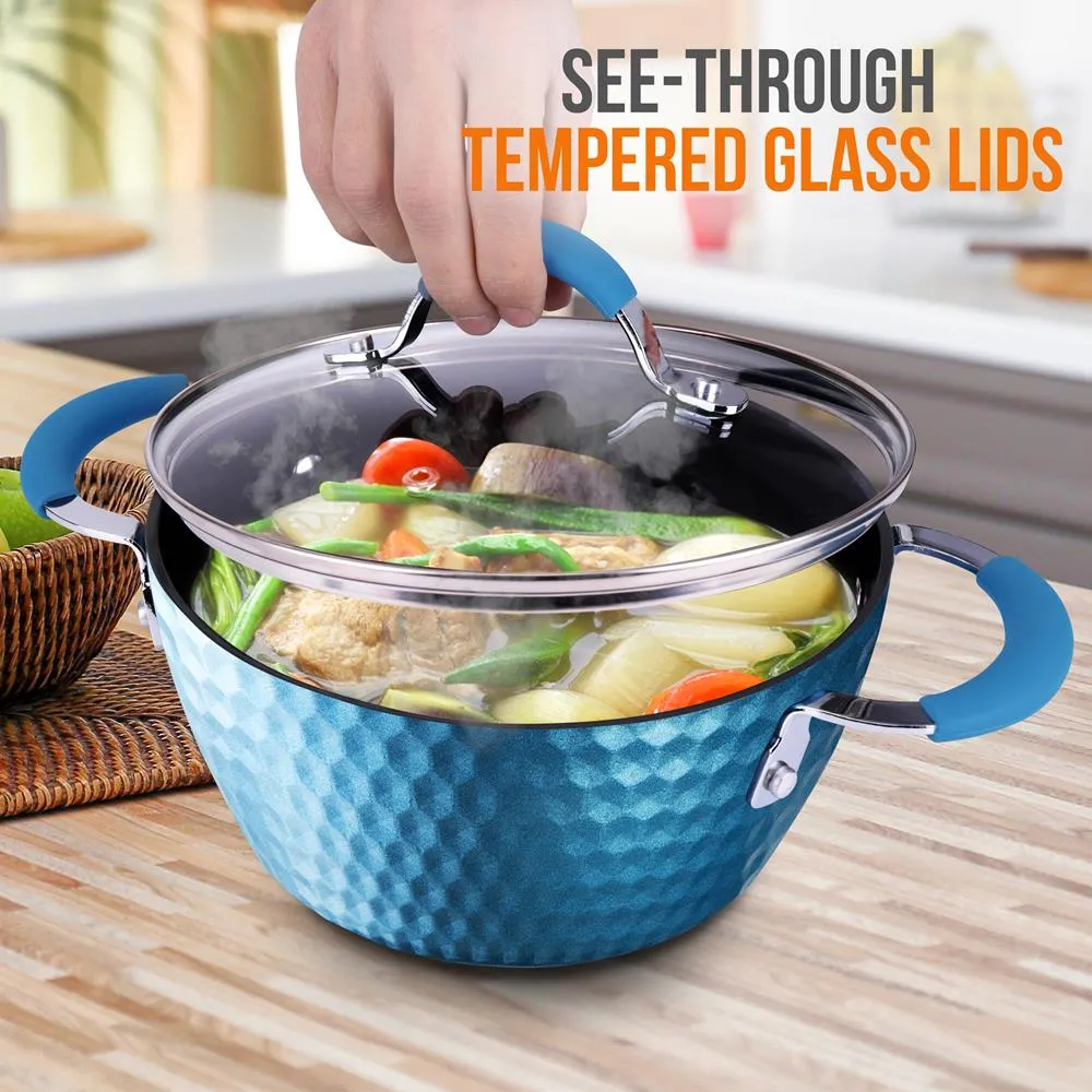 Nutrichef Cocotte Antiadhésive 3,6 Qt Motif Diamant