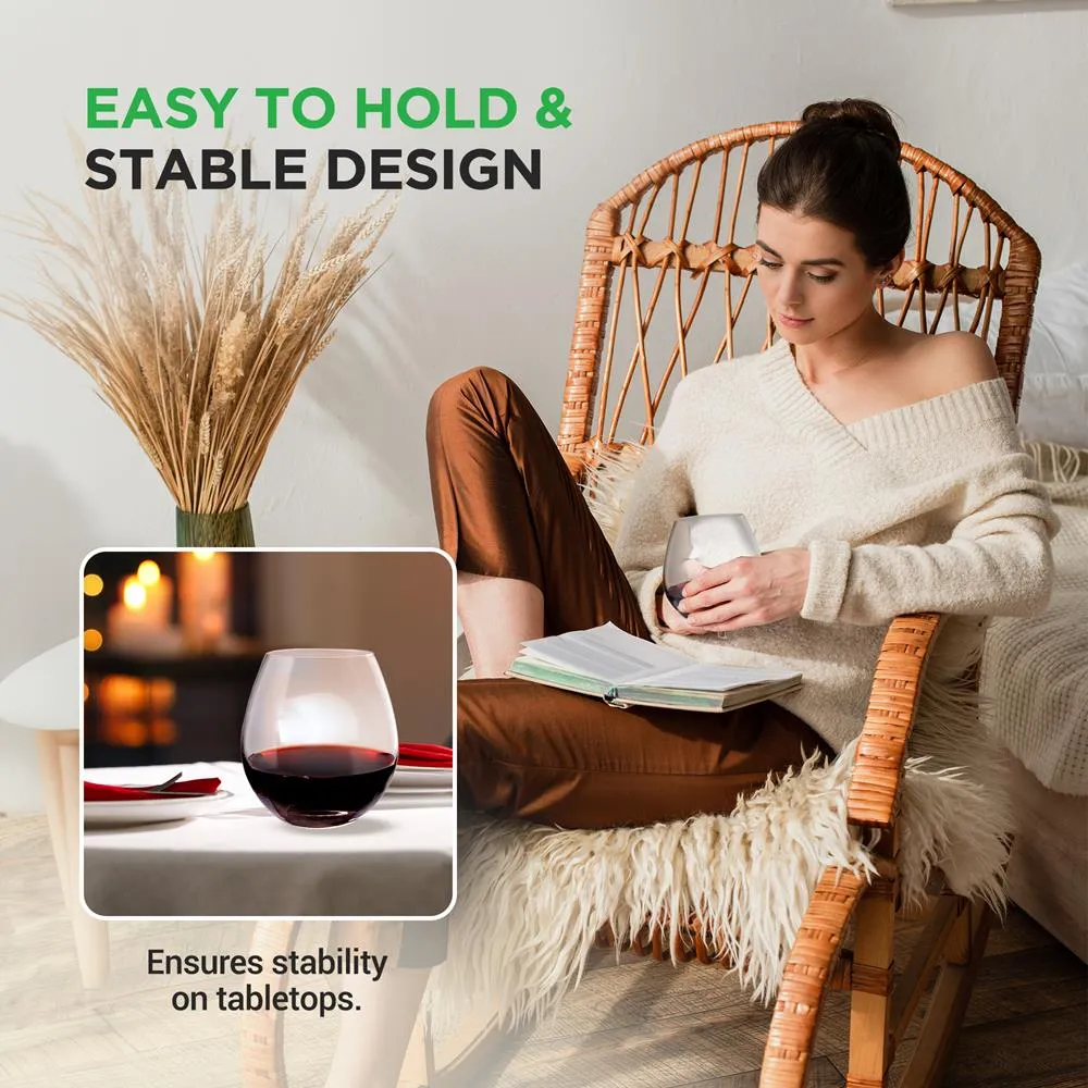 Nutrichef verres à vin sans pied cristal 56 cl lot de 4