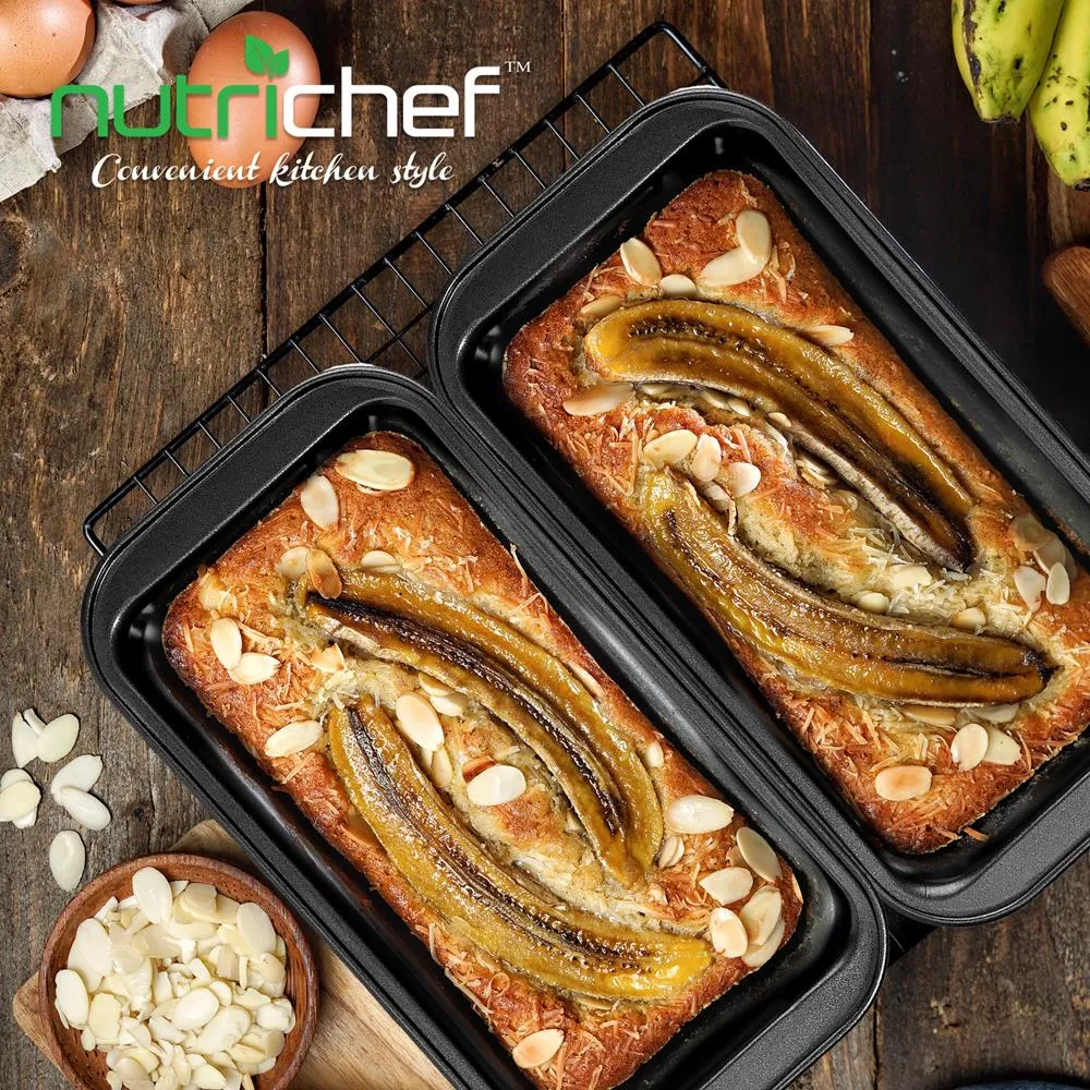 Nutrichef moule à cake antiadhésif gris 25 x 14 cm