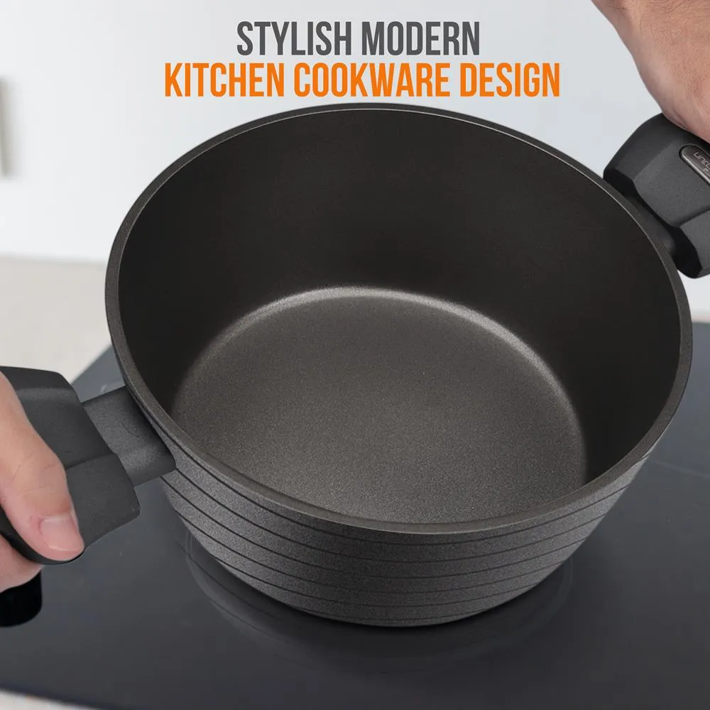 Nutrichef faitout 2 QT couvercle verre induction
